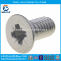 China Supplier Acero inoxidable DIN7500-M M-cross empotrable avellanado tornillos cabeza